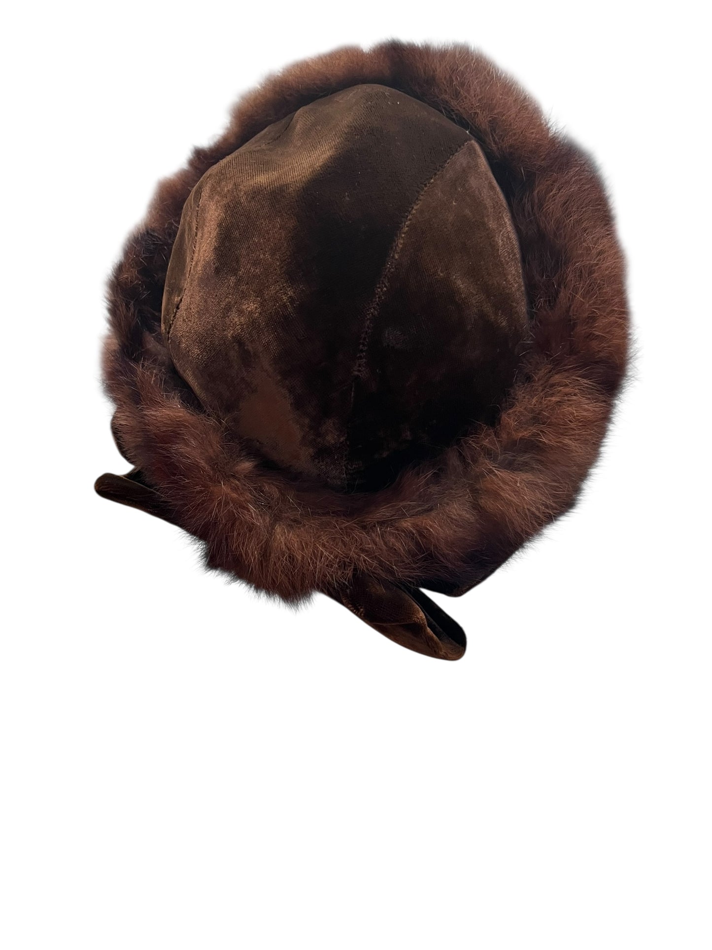 FUR HAT WITH BOW