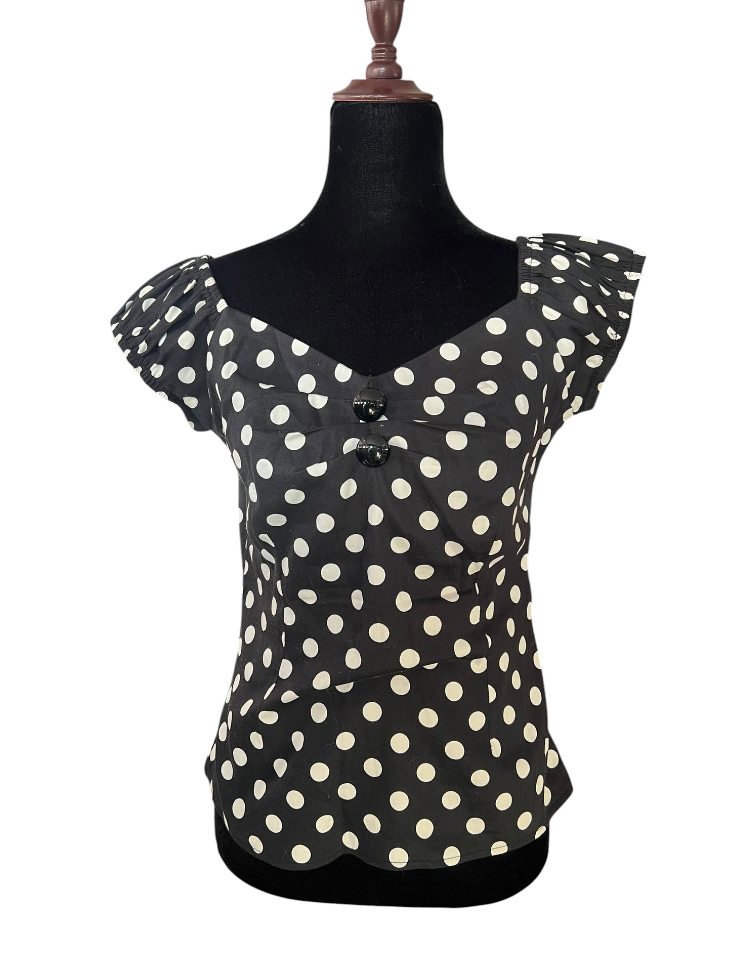COLLECTIF BLACK POLKADOT TOP | 10