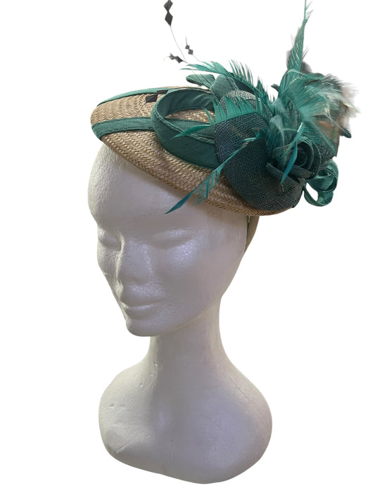 CROCHETTA TEAL HEADPIECE