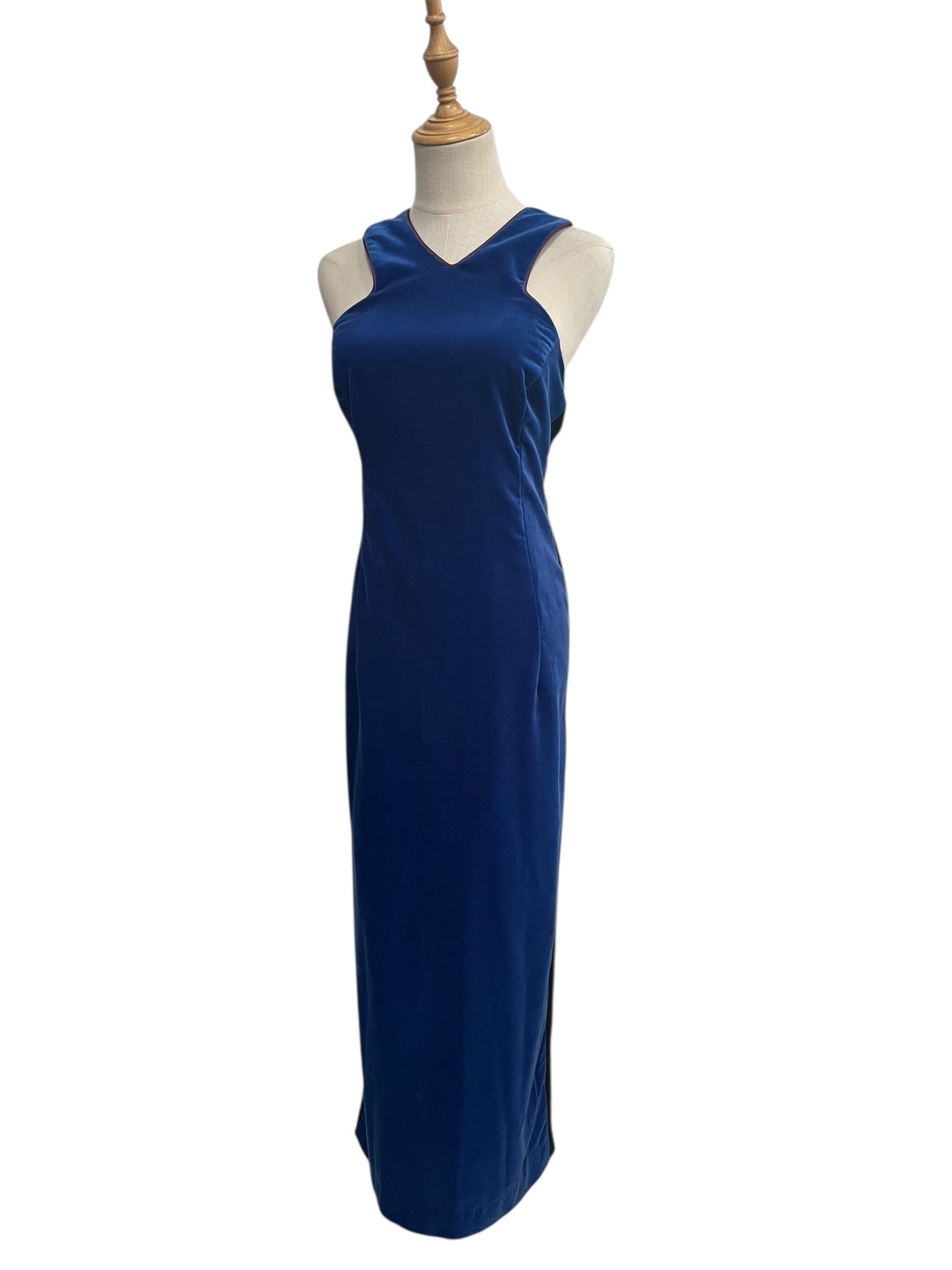 BLUE VELVET HALTER DRESS | 12