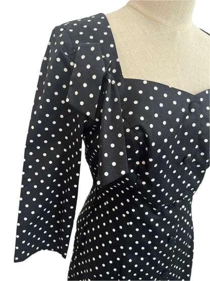 HEARTS & ROSES POLKADOT PENCIL DRESS SZ 10