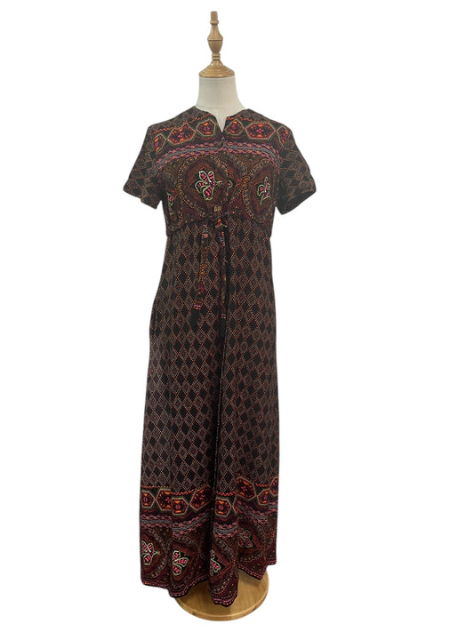 COTTON PAISLEY 70S DRESS SZ 10