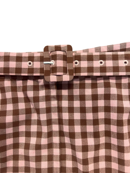 PRINCESS HIGHWAY PINK GINGHAM SKIRT | 20