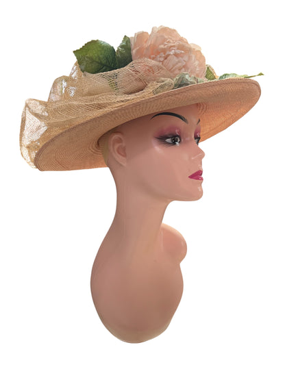 KATRINA FLORAL STRAW HAT