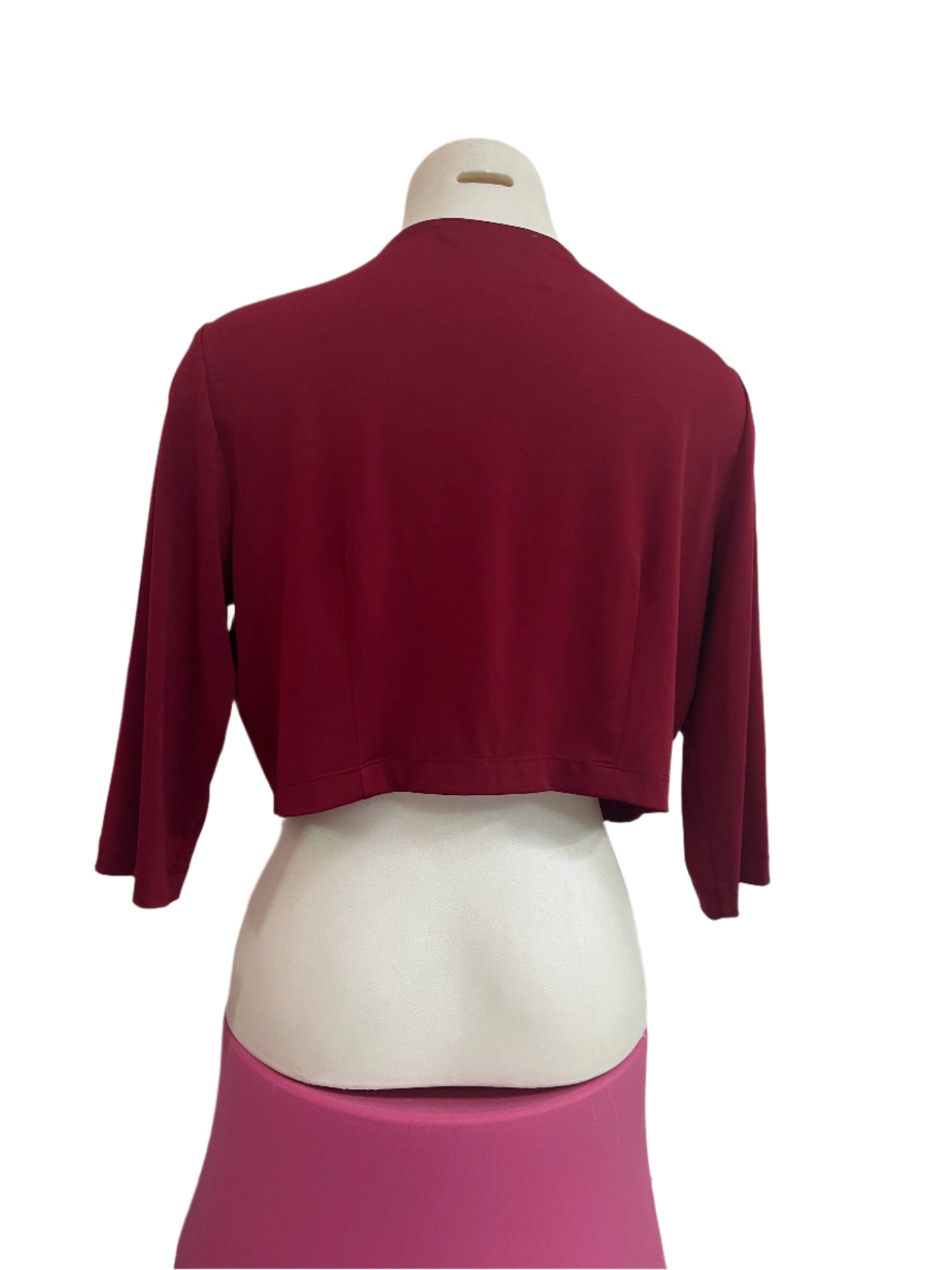 DANNY & NICOLE BURGUNDY BOLERO SZ 10/12