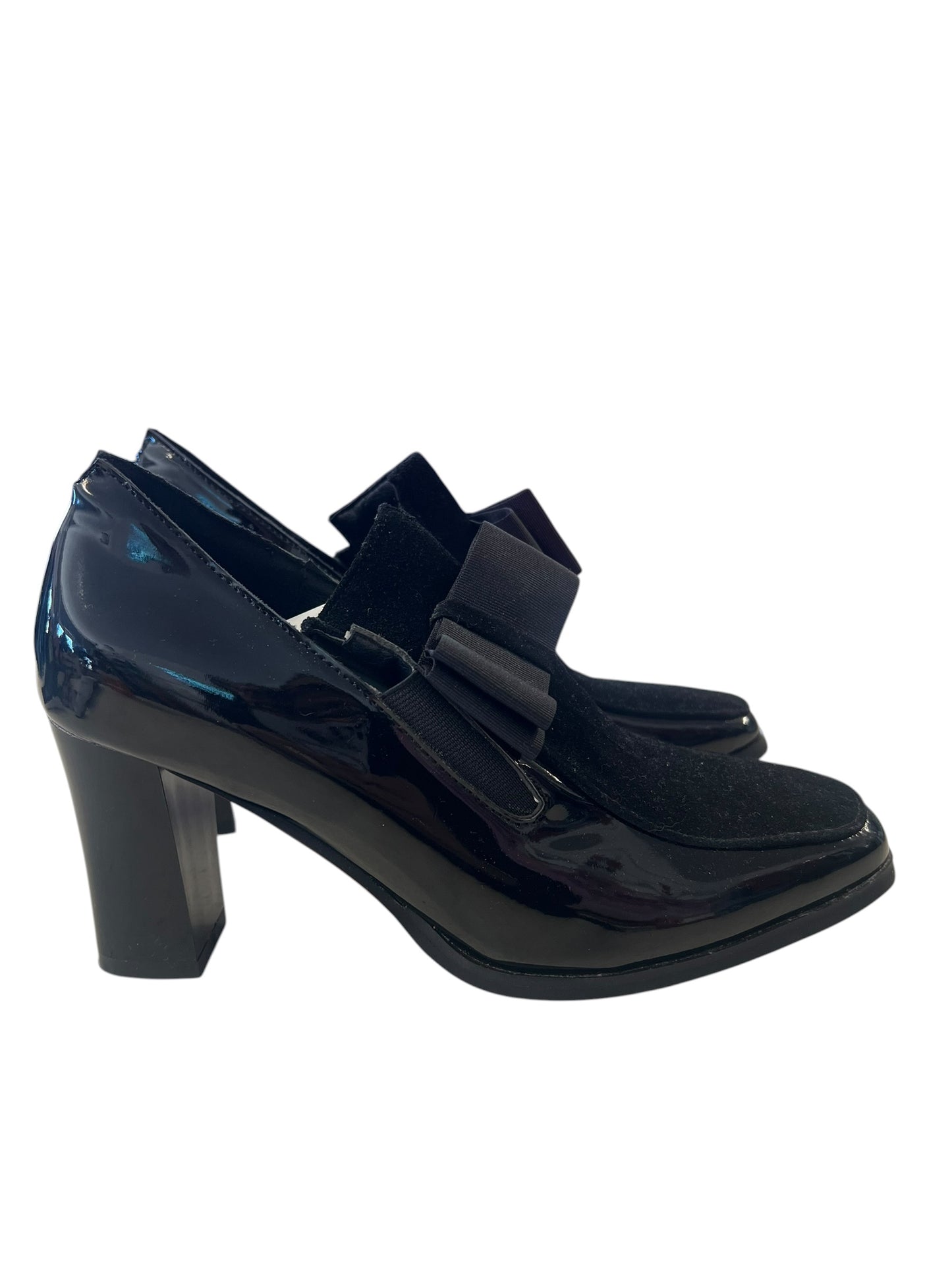 BLACK BOW HEELS | 8