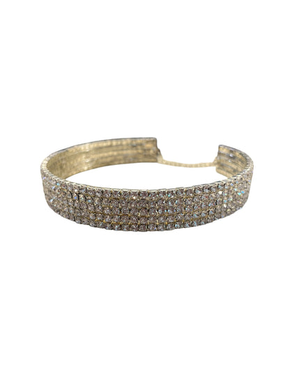 DIAMANTE CUFF CHOKER