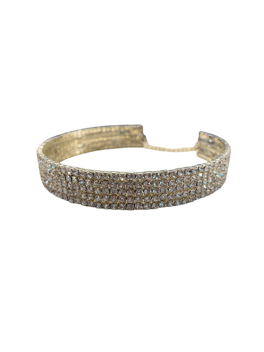 DIAMANTE CUFF CHOKER
