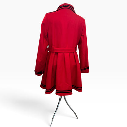 HELL BUNNY RED ANCHOR COAT | 3XL