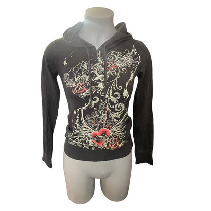 JAYJAY HOODED BLACK TOP | XXS