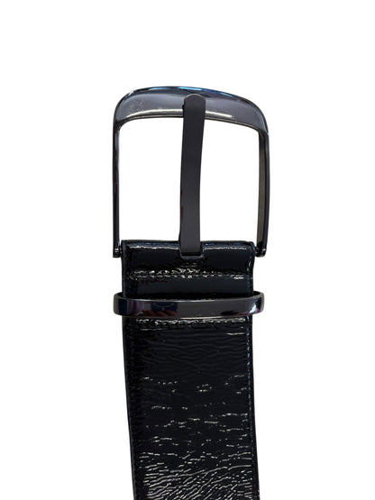 CUE BLACK PATENT LEATHER BELT | S