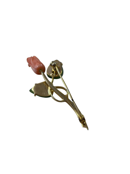 APRICOT ROSE BROOCH