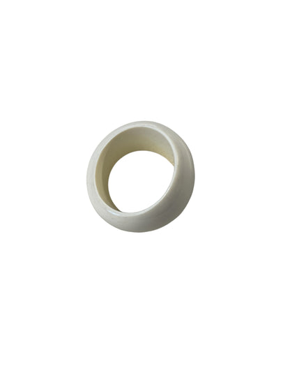 WHITE TAPERED BANGLE