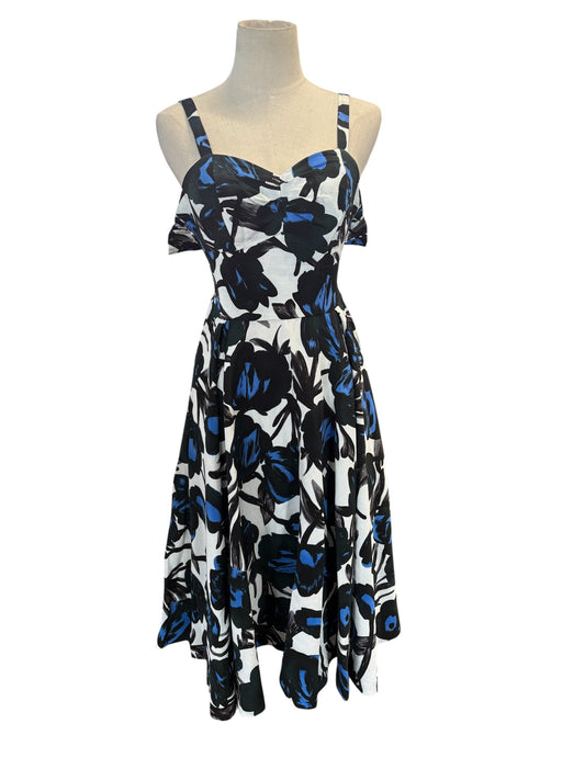RETROSPECTD BLUE & BLACK DRESS | 4
