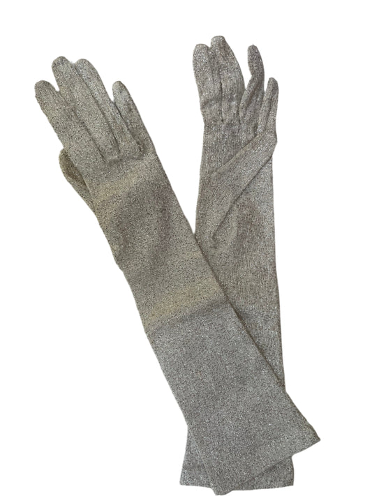 DENTS LONG SILVER GLOVES 6.5