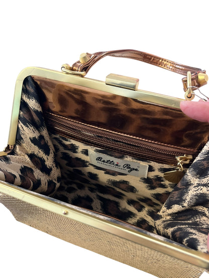 BETTIE PAIGE GOLD MESH HANDBAG