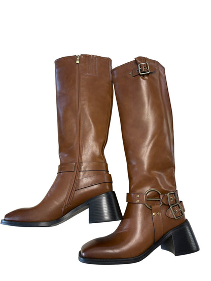 MAHER BROWN BUCKLE BOOTS | 41