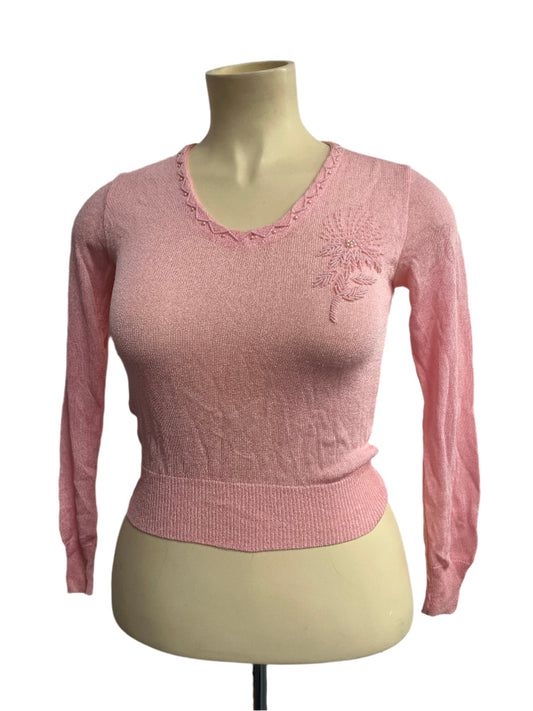 EARLYBIRD - FINE PINK KNIT TOP SZ 10