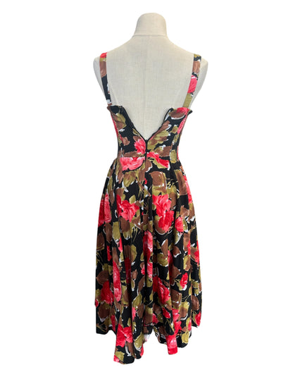 RETROSPECTD ORANGE & BROWN DRESS | 4