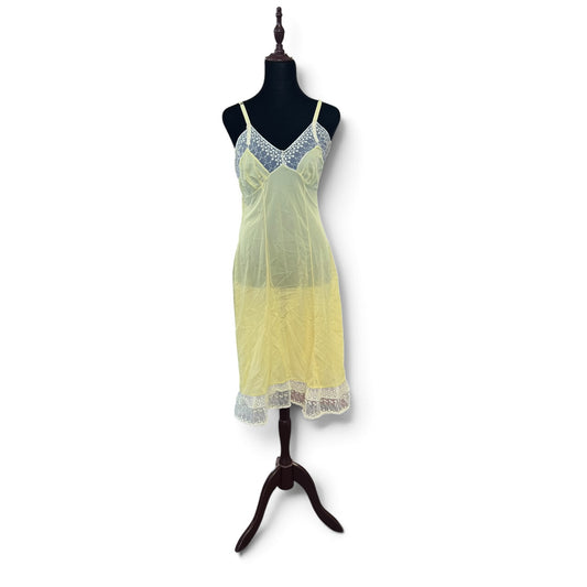 MILLERS VTG YELLOW DAISY SLIP | 8