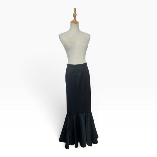 DAMSEL LONG BLACK FISHTAIL SKIRT | 10
