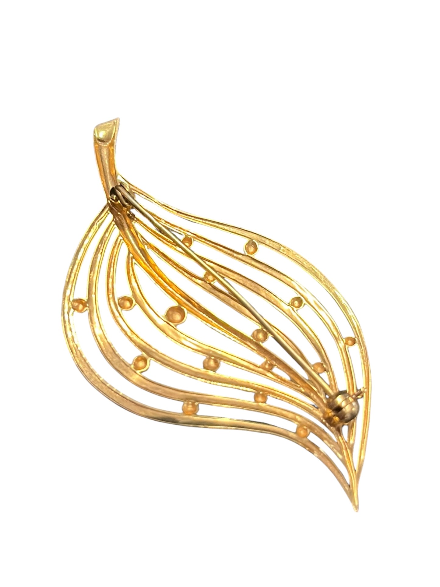 GOLD LEAF BROOCH