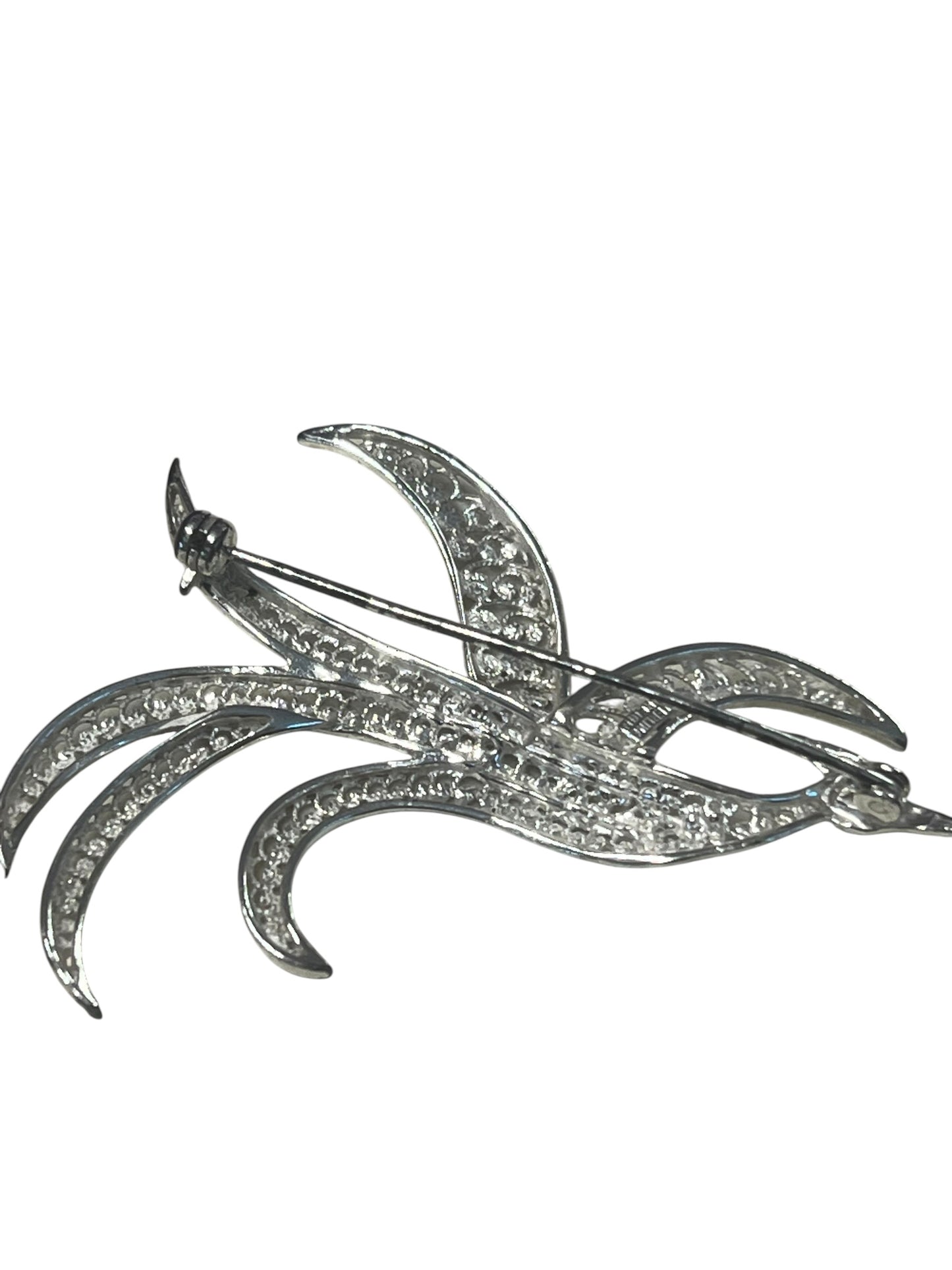 STERLING FIREBIRD BROOCH