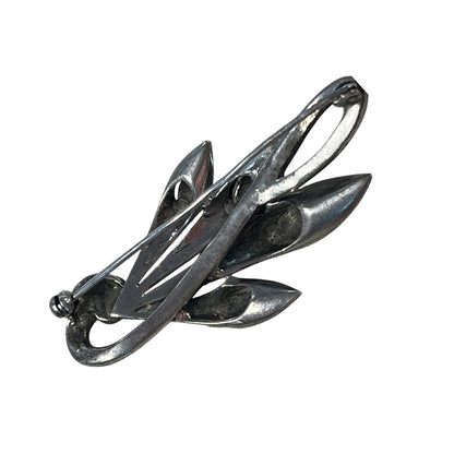 FLORAL SPRAY MARCASITE BROOCH