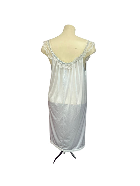 WHITE SATIN NIGHTIE SZ 16