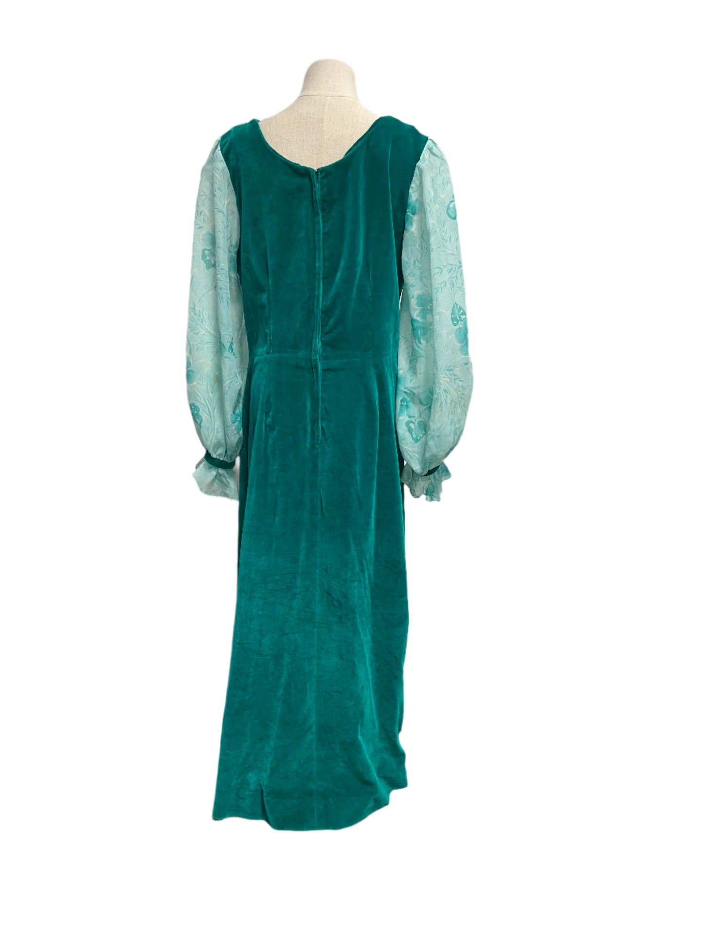 TEAL VELVET CHIC DRESS sz 12