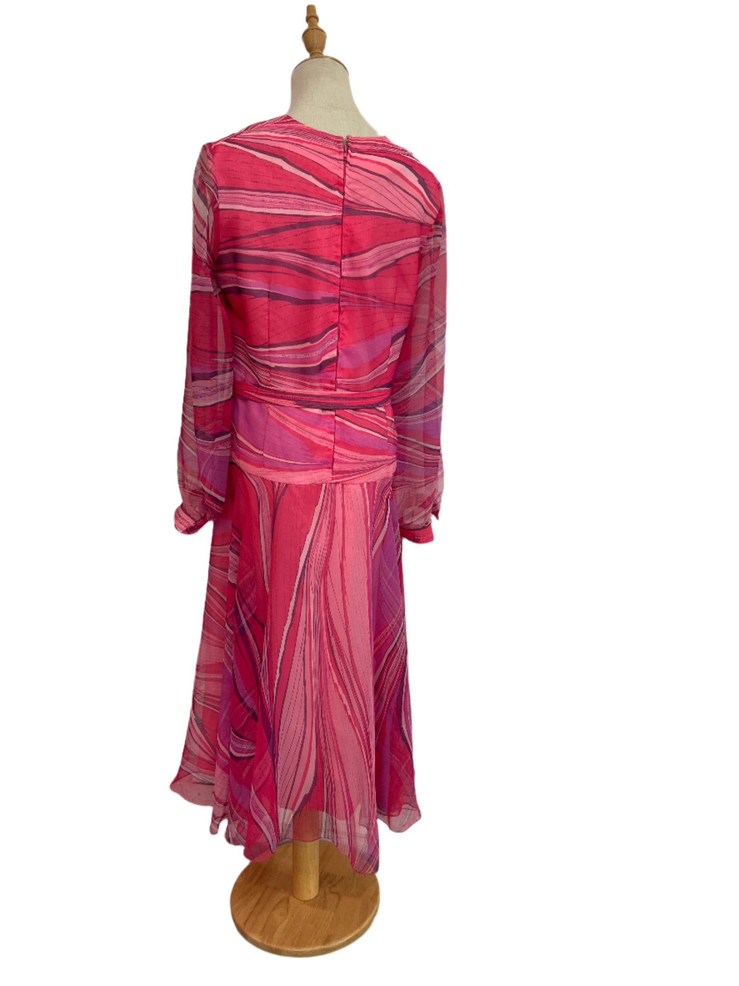 ROSEMARIE MULLER 70S CHIFFON DRESS SZ 14