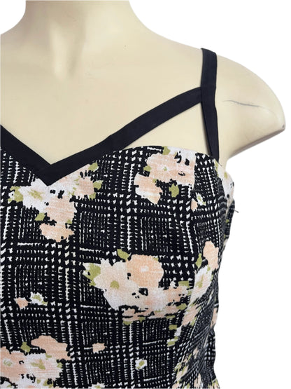 HEARTS & ROSES APRICOT FLOWERS DRESS SZ 16