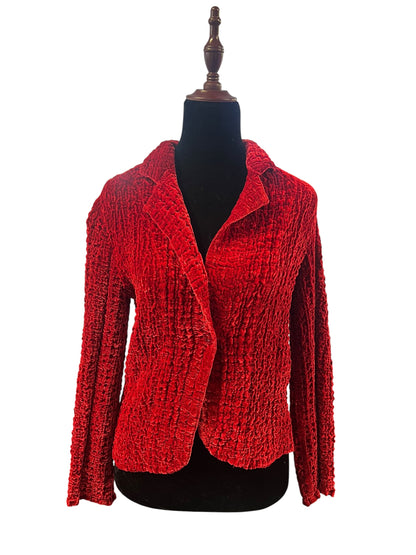 CELESTE RED VELVET CARDY | M