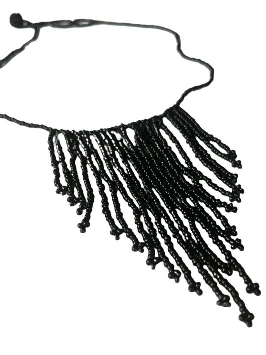 BLACK SEED BEAD CHOKER