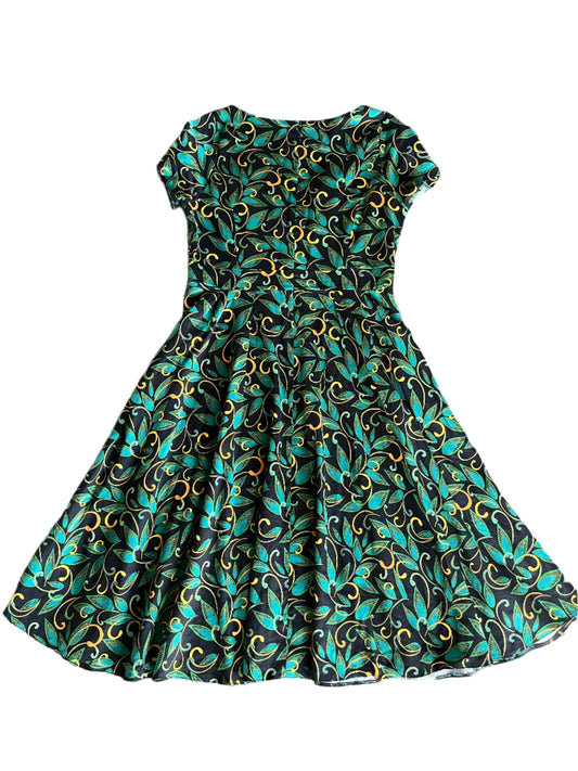 LADY VINTAGE DECO DRESS SZ 14