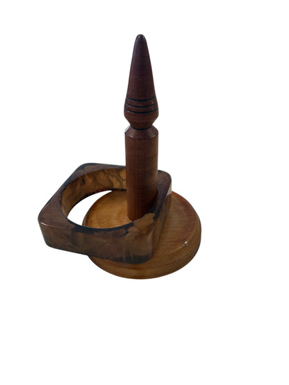 SQUARE BROWN SWIRLY BANGLE