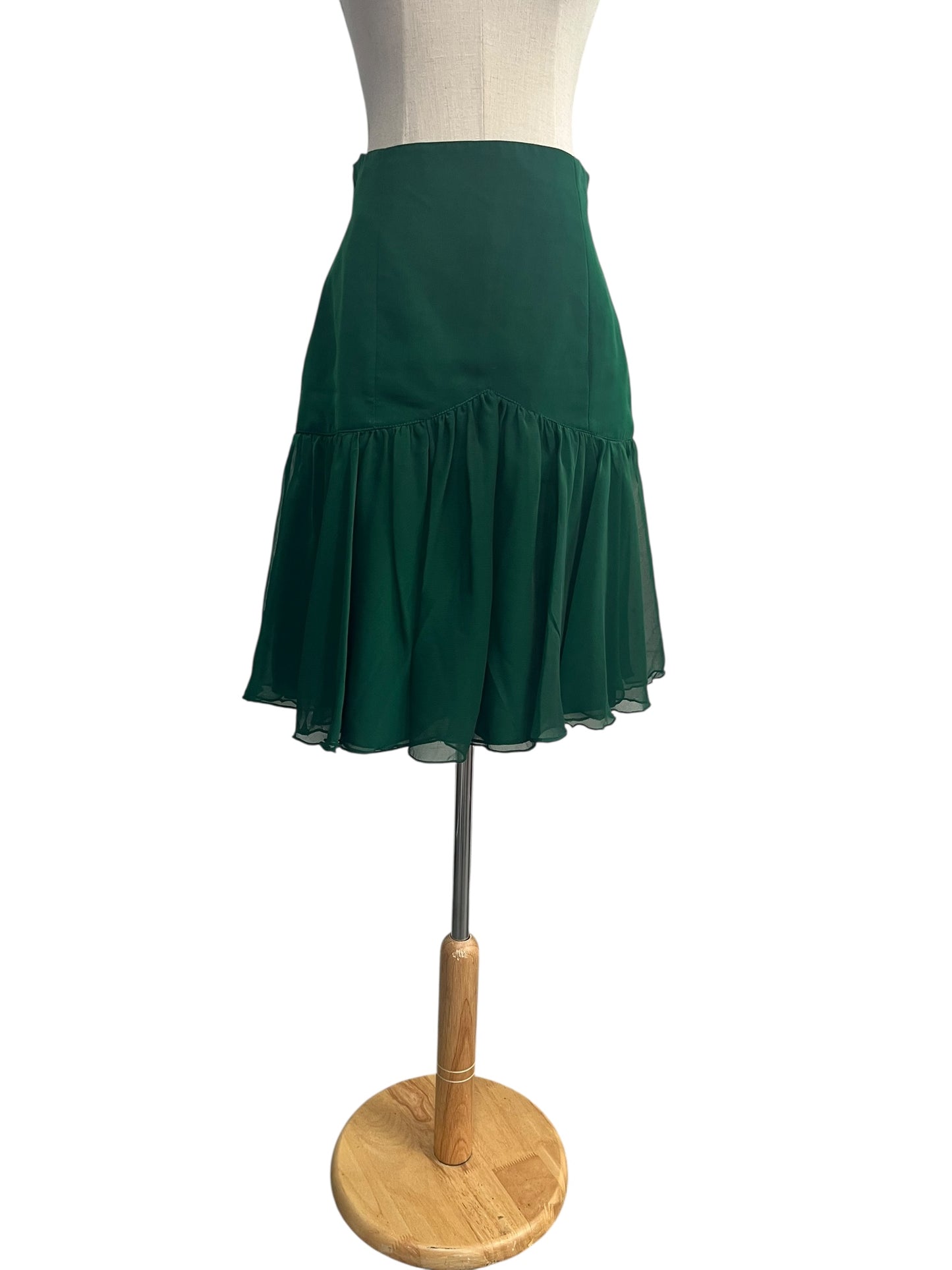 GREEN SILK SKIRT & JACKET | 10