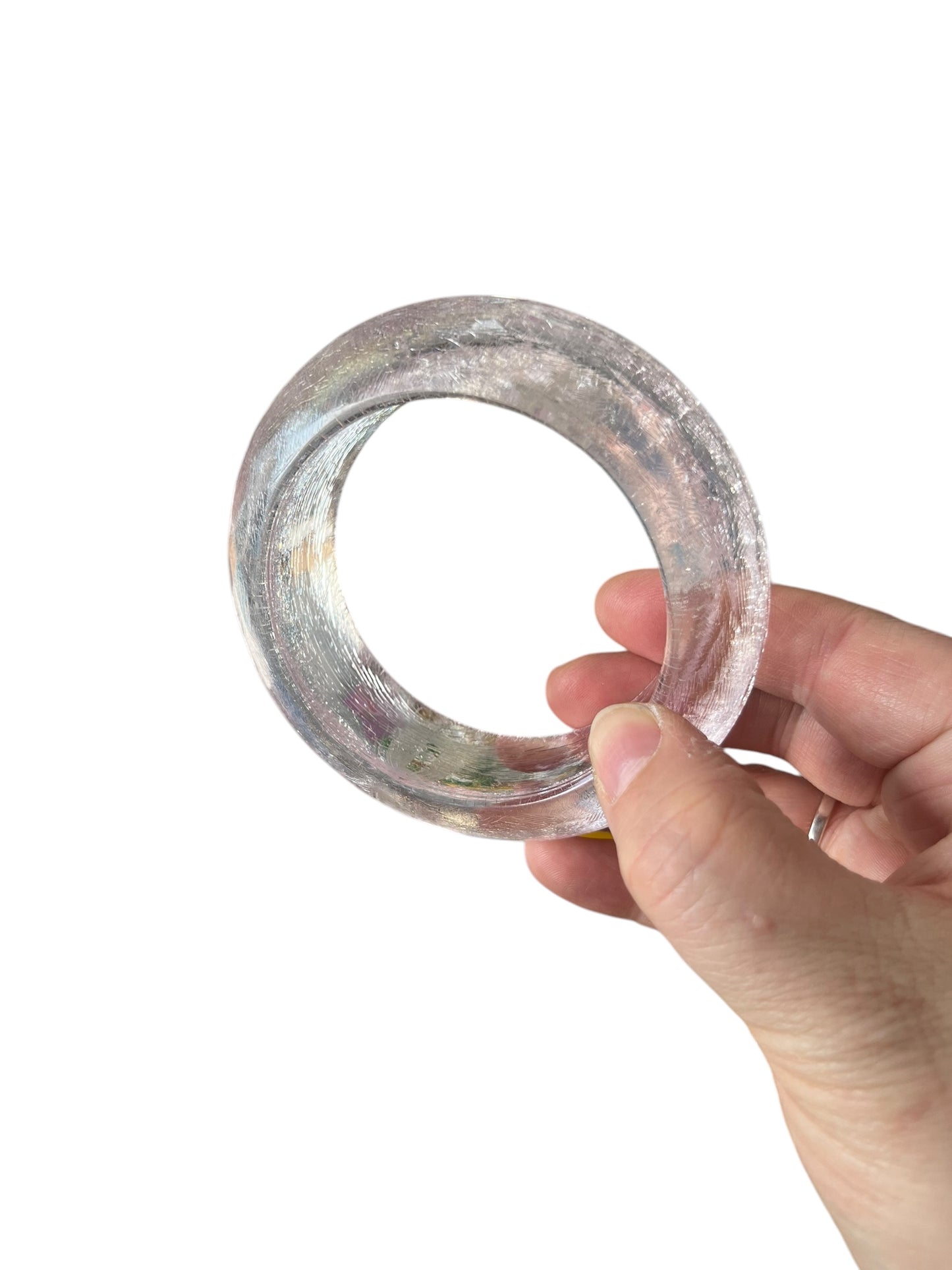 CLEAR CRACKLE BANGLE