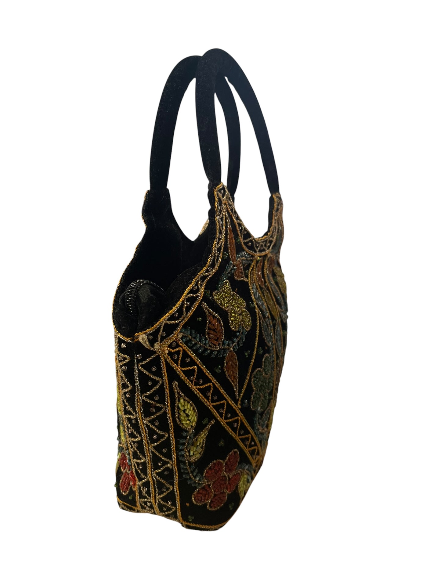 SEED BEAD VELVET BAG