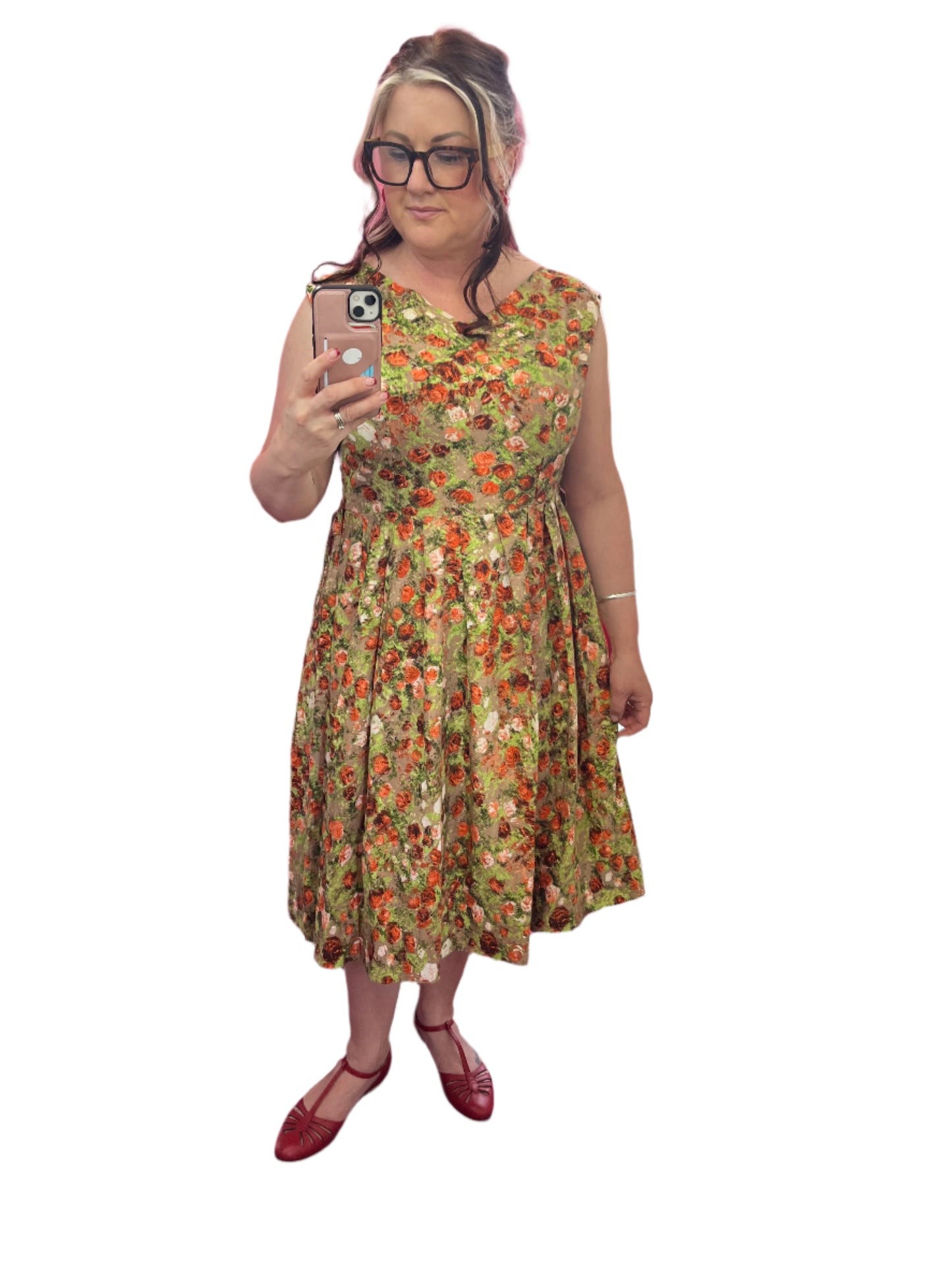 VINTAGE AUTUMN DRESS sz 14