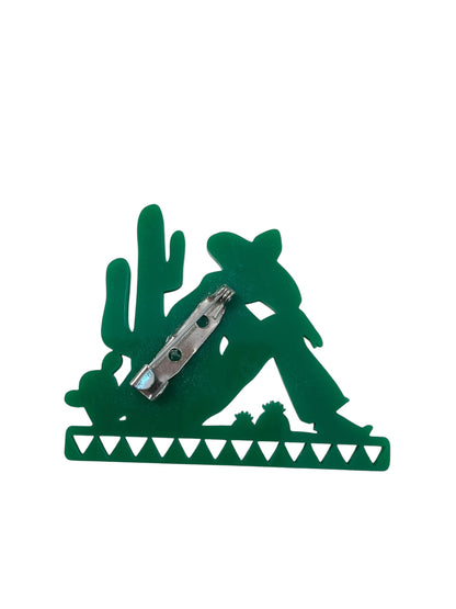 MEXICAN GLITTER BROOCH