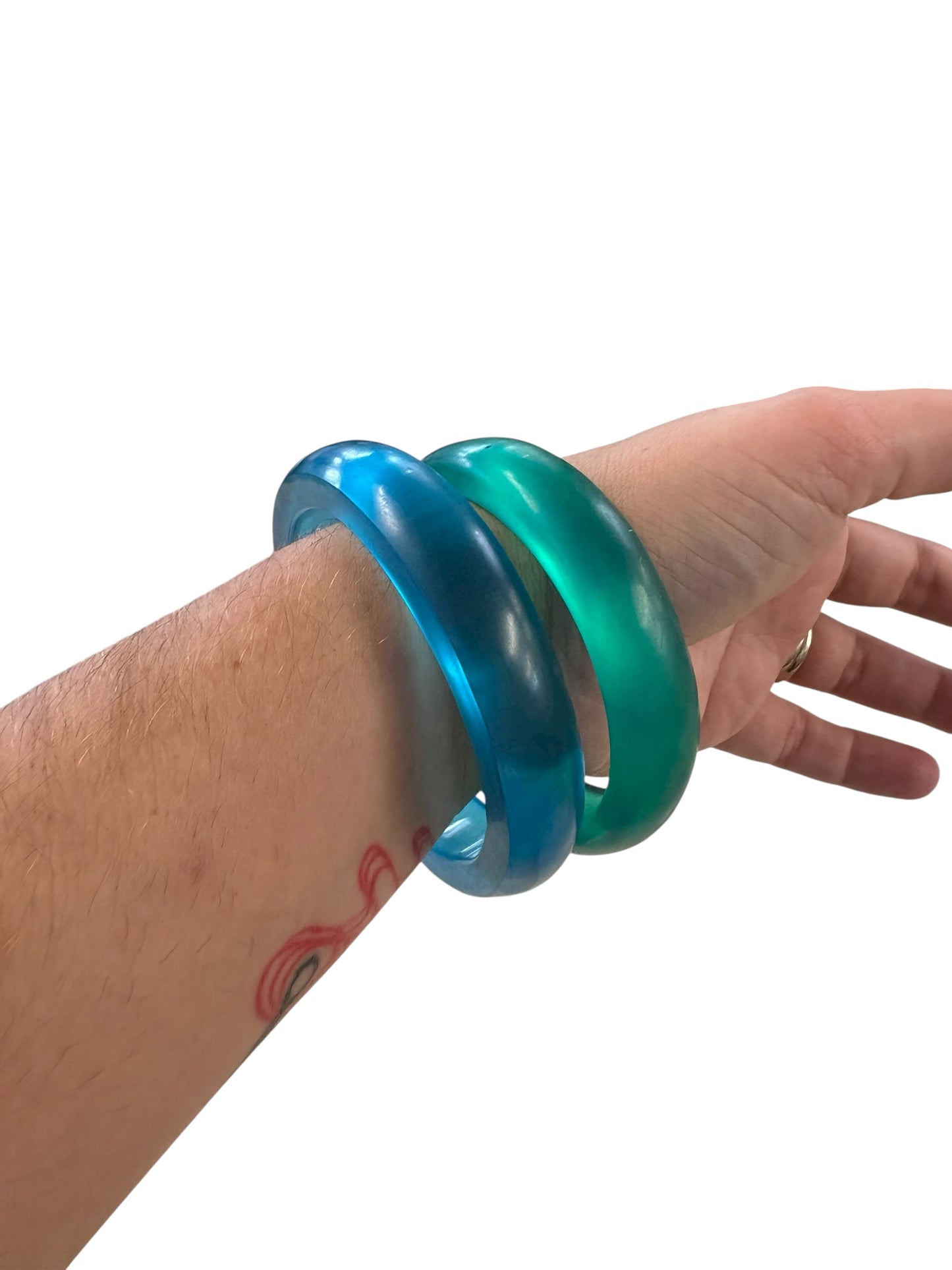 FROSTED TEAL BANGLE
