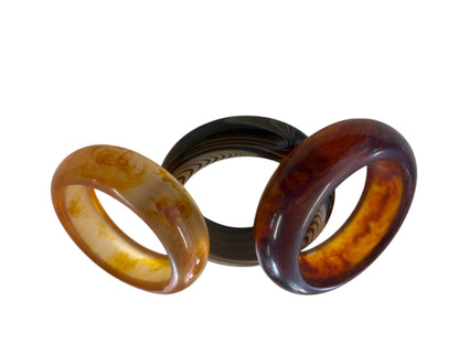 ORANGE FLECKED TRANSLUCENT BANGLE