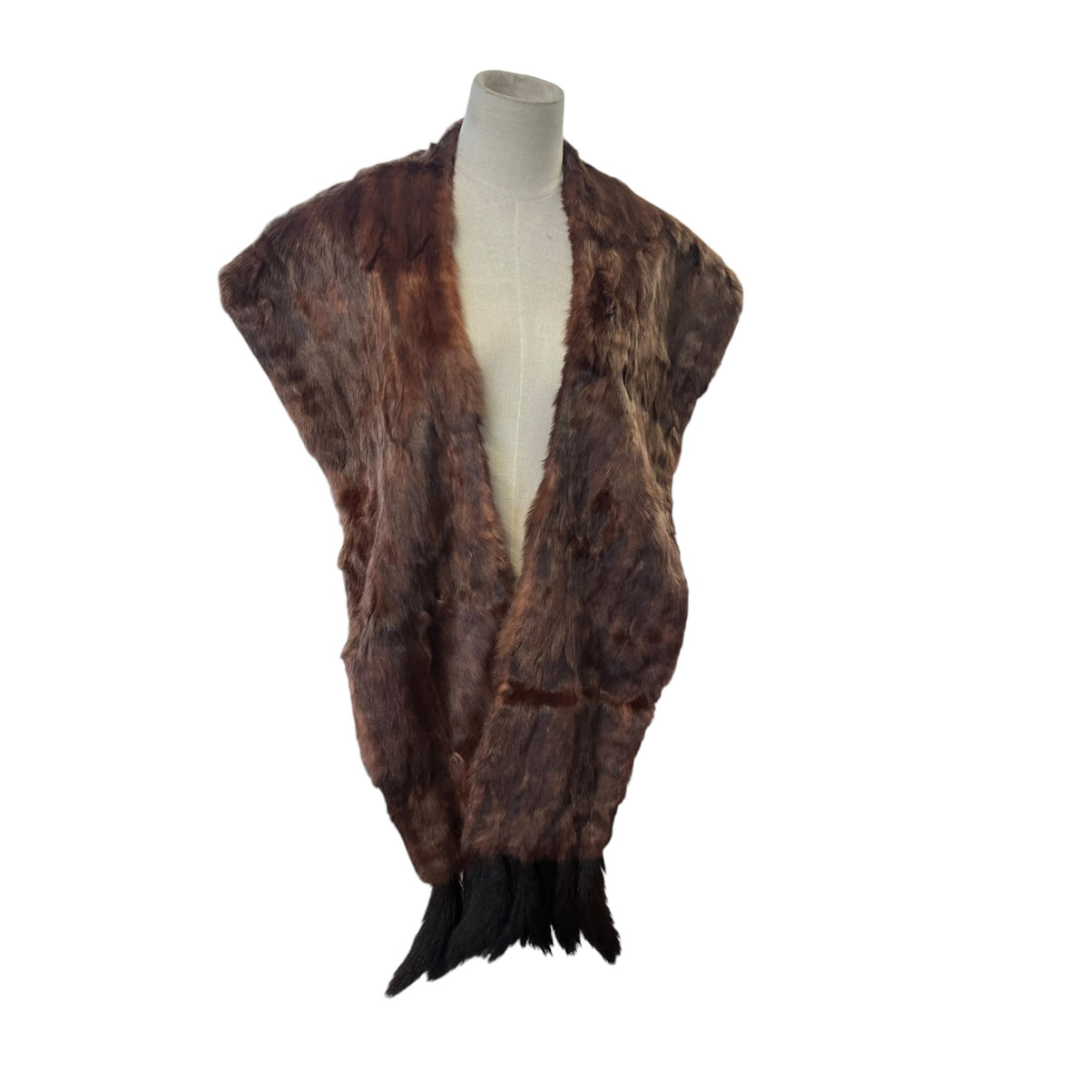 BROWN MINX FUR STOLE