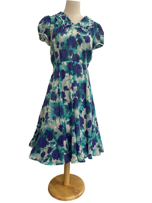 SMOOVE BLUE PETAL DRESS SZ 12