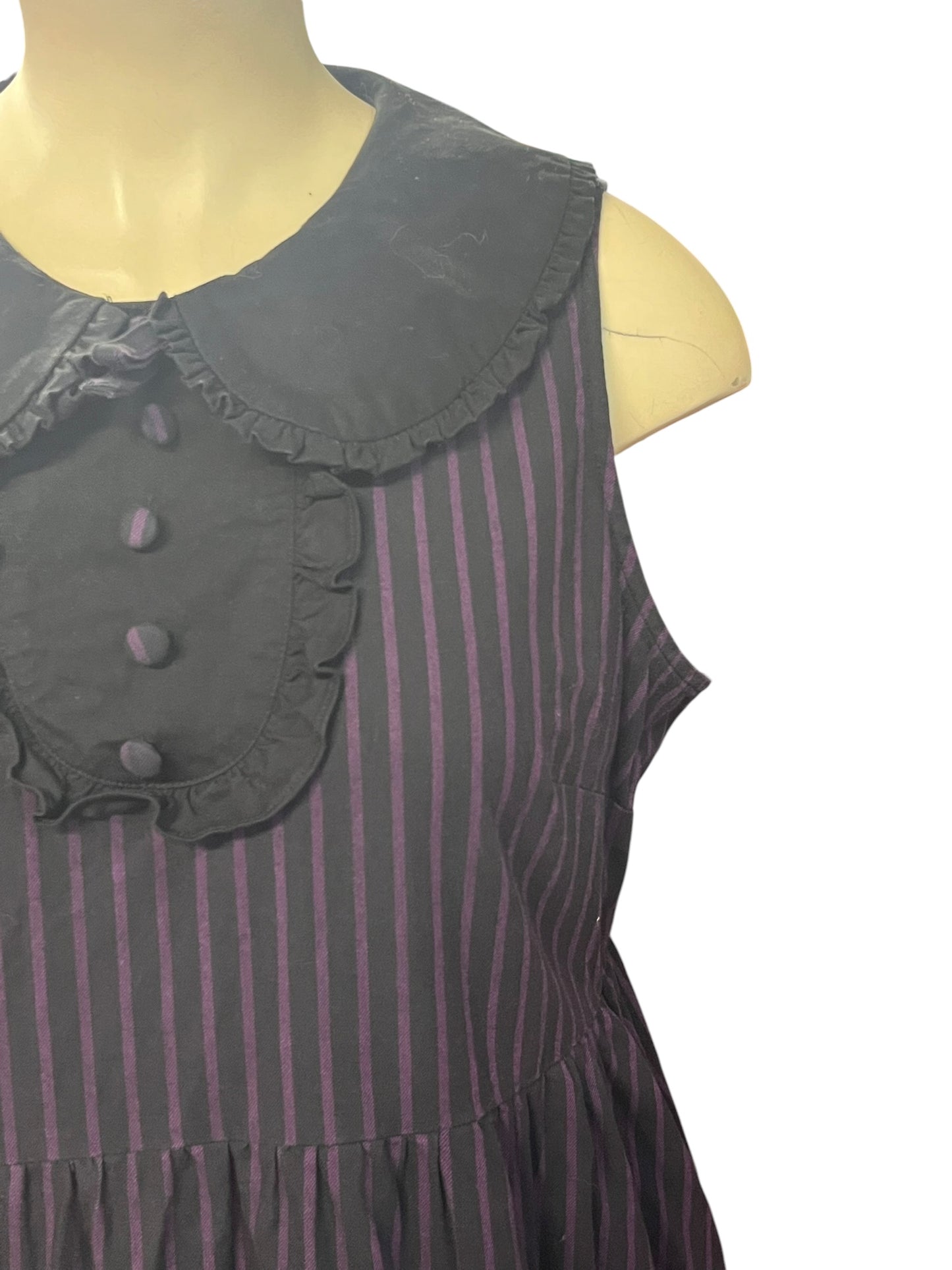 BLACK FRIDAY PURPLE & BLACK STRIPED DRESS | 18