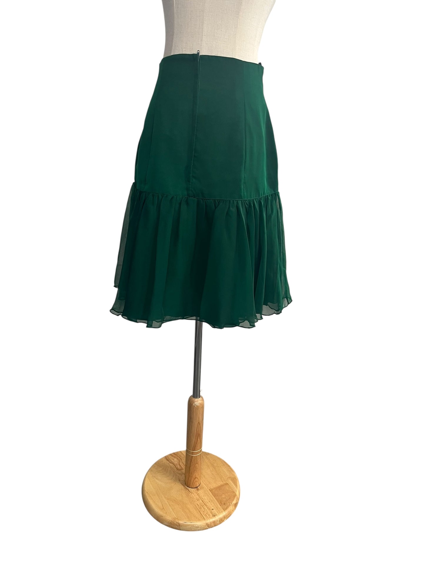 GREEN SILK SKIRT & JACKET | 10
