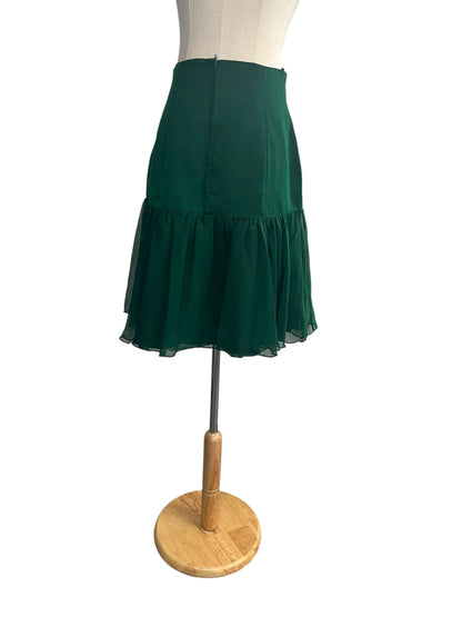 GREEN SILK SKIRT & JACKET | 10