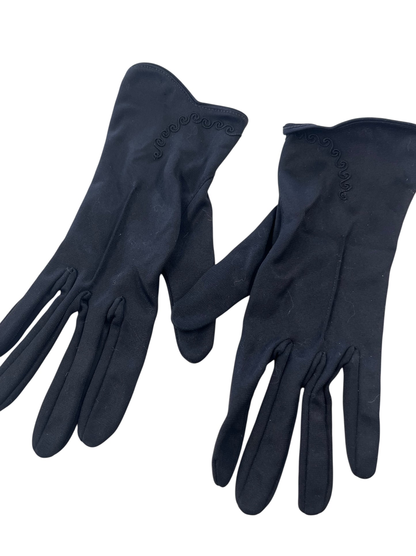 EMBROIDERED BLACK GLOVES | 9