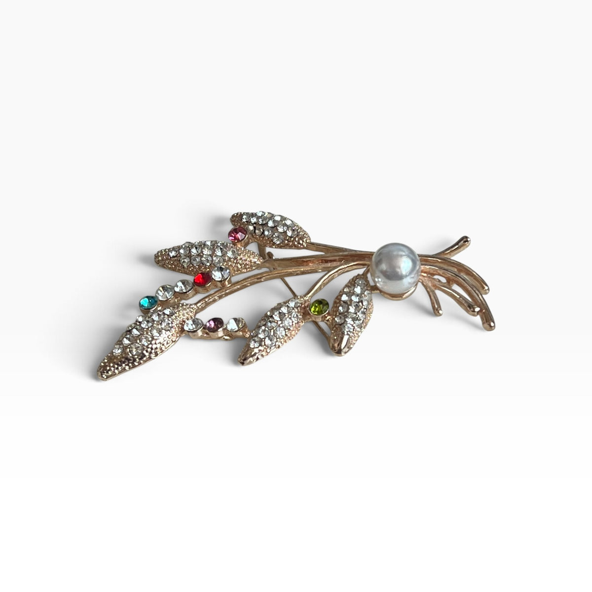 SPARKLING CATTAIL BROOCH